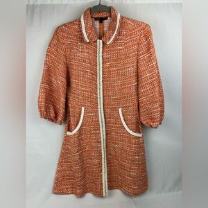 Maje Moda Tweed Shirt Dress Size EU 38 US 6